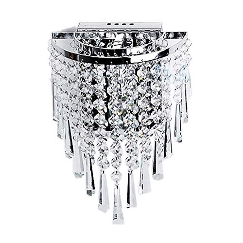 fangzhuo Lampada da parete Applique Moderna In Cristallo Applique Cromata Per Soggiorno Bagno Illuminazione Per Interni Decorazione Per Interni