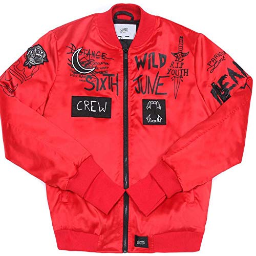 Sixth June Herren Übergangsjacken Satin rot S