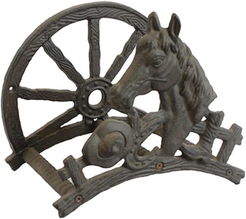 Manguera de Hierro Fundido Decorativa for jardín, Soporte for Manguera de Pared.
