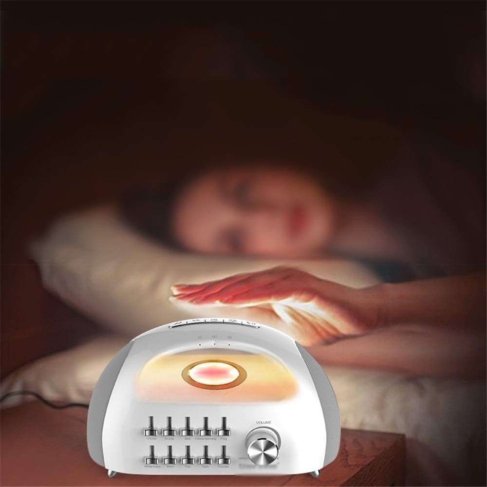 White Noise Machine Sleep Aid Noise Machine Portable Design Non-circulating Soothing Sound Suitable for Sleep Relaxation Sleep Sound Treatment for Babies Families Offices Or Travel Improve Sleep