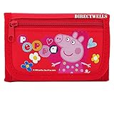 Peppa Pig Character Authentic Licensed Children Trifold Wallet (Red)