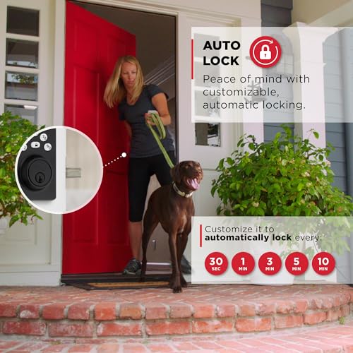 Kwikset Powerbolt 240 5-Button Keypad Matte Black Contemporary Electronic Deadbolt Door Lock, Featuring Convenient Keyless Entry, Customizable User Codes and Auto-Locking - image 5