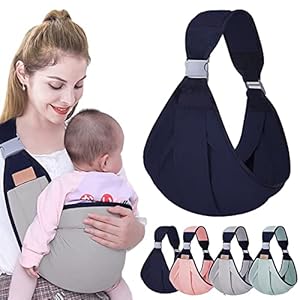 Baby Carrier, Soft Baby Sling Portable Shoulder Toddler Carrier with Adjustable Shoulder Straps, Baby Wrap Sling for…