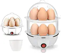 Cozedor de Ovos Eletrico, Máquina de Cozinhar Ovos Elétrica de Grande Capacidade, Cozidor de Ovos Elétrico Multicamadas, Pode Proteger Contra 14 Ovos, 110V