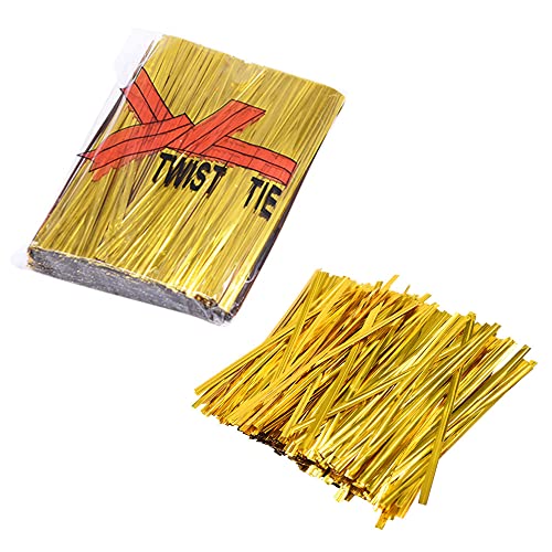 ZHIQIN Attaches Métallisées 800 Pack Métallique Twist Cravates Pain Bonbons Sac Cravates pour Cellophane Sac De Fête Biscuits Sacs Cadeau Sacs Cover