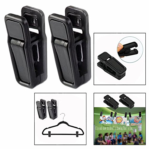 40 Mollette In Plastica Per Grucce - Clip Antiscivolo Per Appendere Vestiti, Asciugamani, Nero - Foto 9