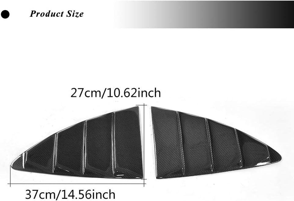 GT86 BRZ FR-S CF Side Window Louver, fits for Toyota GT86 86 FT86 Subaru BRZ Scion FR-S Sedan 2013-2016 Carbon Fiber Window Air Intake Trims Vent Cover Trim Decorative