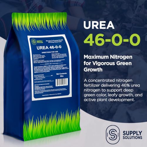 Image of Supply Solutions Urea 46-0-0 Nitrogen Fertilizer to Stimulate Lush Growth and Deep Green Color - Plant Food Plant Fertilizer for Plants Lawn Garden - Bloom Booster for Flowers, Fruits (5lbs)