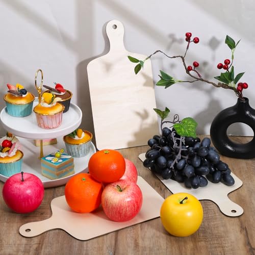 3 tablas de madera para cortar con mango, pack miniatura 6