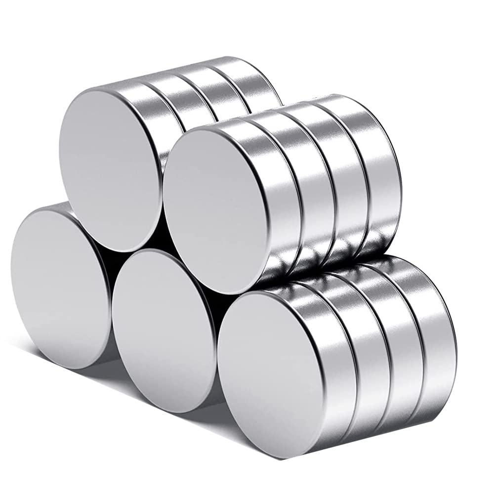 Gebildet 20 pezzi 3mm × 12mm Magneti Rotondi, Magneti da Ufficio, Magneti da Frigorifero Usati per la Creazione di Pannelli da Ufficio a Casa Artigianato Scientifico fai-da-te
