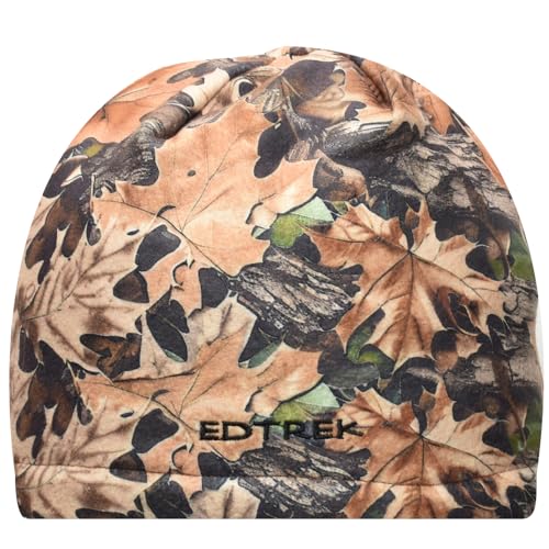 EDTREK Youth Reversible Tech Beanie Hat - Boys Girls Windproof Fleece Winter Hat and Orange Hunting Hats2