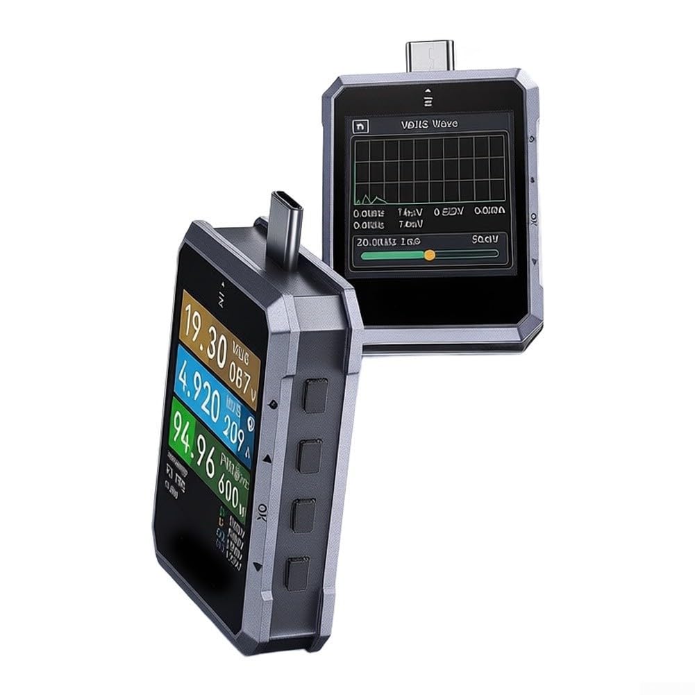 240w Pd 3.1 Usb C Medidor de Potencia Probador Con Resolución de 7 Dígitos Y Análisis de Flujo de Corriente Bi Direccional Para Envejecimiento de Batería Para Insights Plus Pantalla Inteligente Sensor