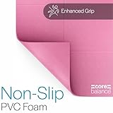 Core Balance Foldable Travel Yoga Mat, Non Slip PVC Foam with Textured Grip, 5mm Thick for Balance & Comfort, Lightweight, Compact & Portable, Exercise Mat with Drawstring Bag, 173cm × 61cm (Pink) - Image 5