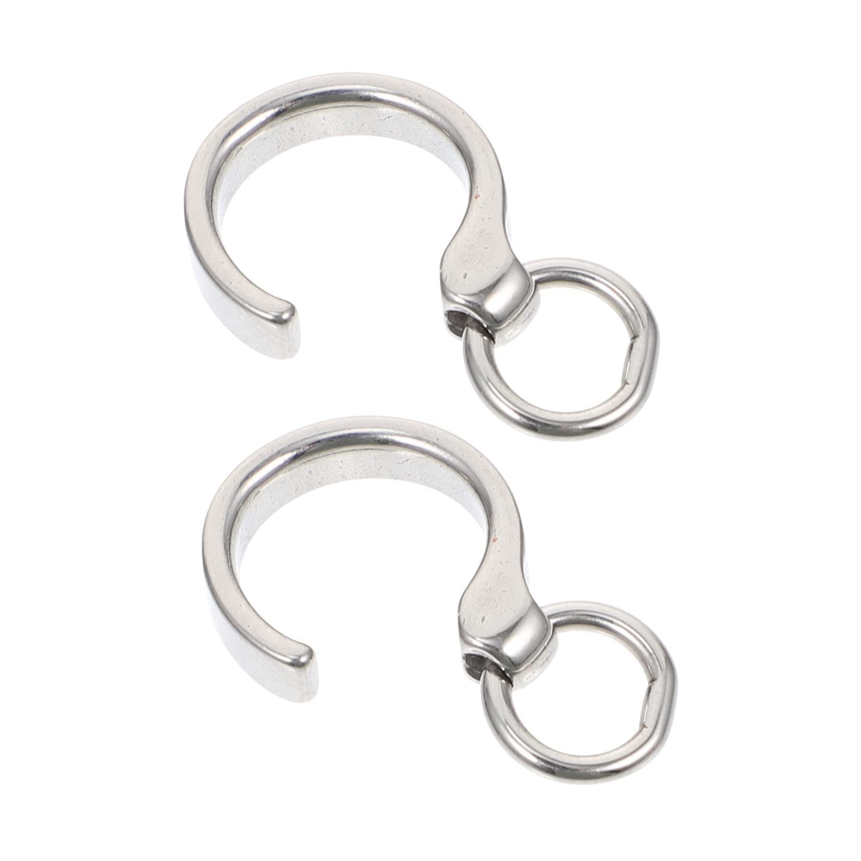 1 Pair of Stainless Steel Parrot Open Foot Rings Lightweight Bird Leg Chains for Pet Parrots Ideal for Cockatiels Macaws and Budgies