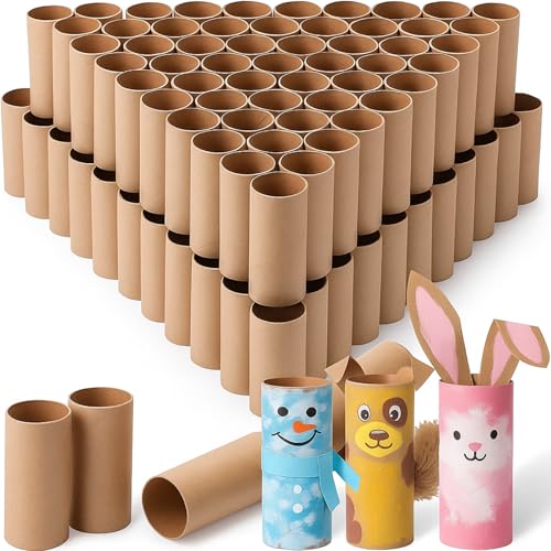 MotiMind 240 Pcs Cardboard Tubes for Craft 2 Size Empty Paper Towel Rolls Cardboard Toilet Paper Tubes Bulk for Classroom DIY Projects, 1.5 x 3.74 Inch, 1.2 x 3.74 Inch