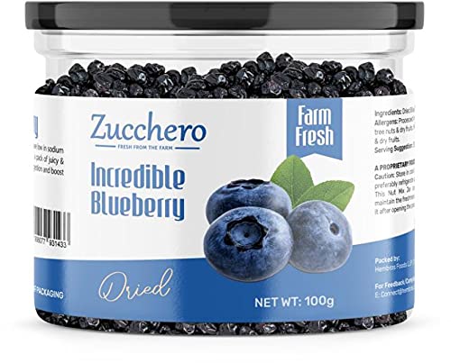 Zucchero Dried Blueberry, Jumbo whole, 100 grams - Rich Phytoflavinoids | Juiciest Berry | Californian (B08WHXMXHC) Amazon Price History, Amazon Price Tracker
