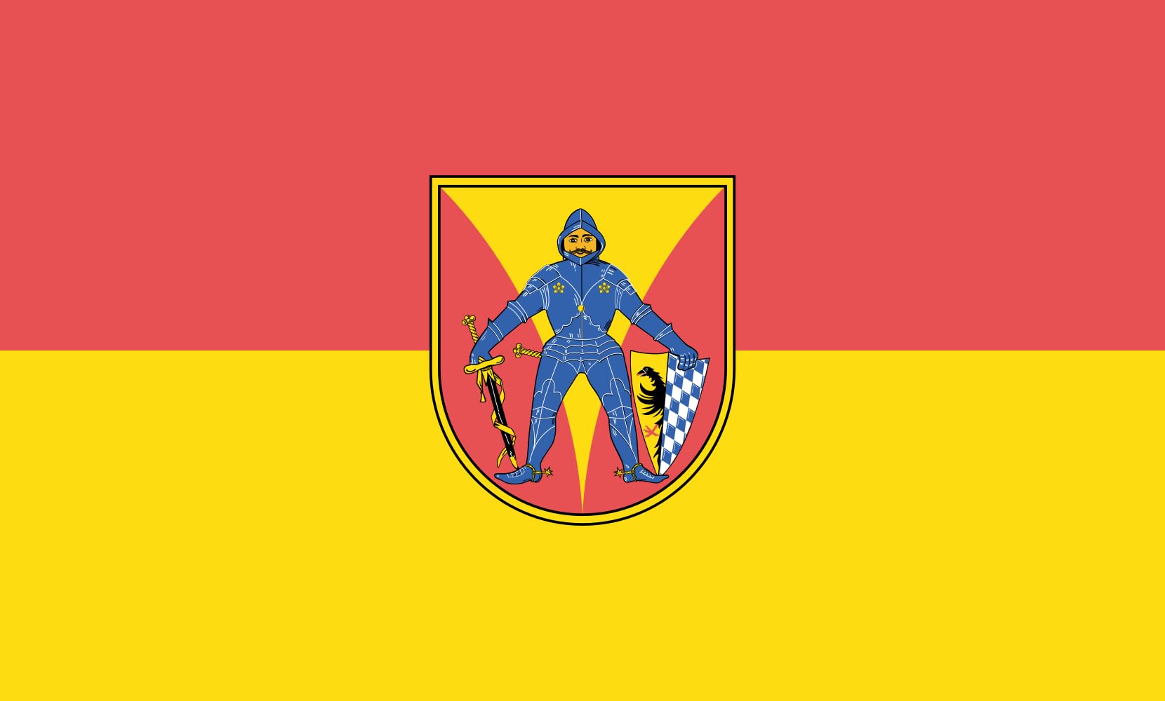 Drapeau paysage Zwiesel de 1.35m² pour un pavoisement visible de loin