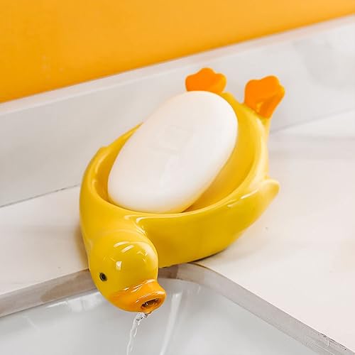 Miniatura 5 de kemengsuer Soap Dish Holder Self Draining Soap Holder Cute Duck Shape Soap Rack Shower Soap Dishes Container for Shower Bathroom Kitchen Sink
