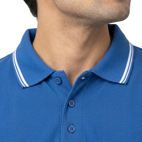 Image of Hangout Hub Men's Polo T Shirt | Solid | Plain Regular Fit Tees|Collar T-Shirts|Half Sleeves|Set of 1 & 2|HH.MP.MAR