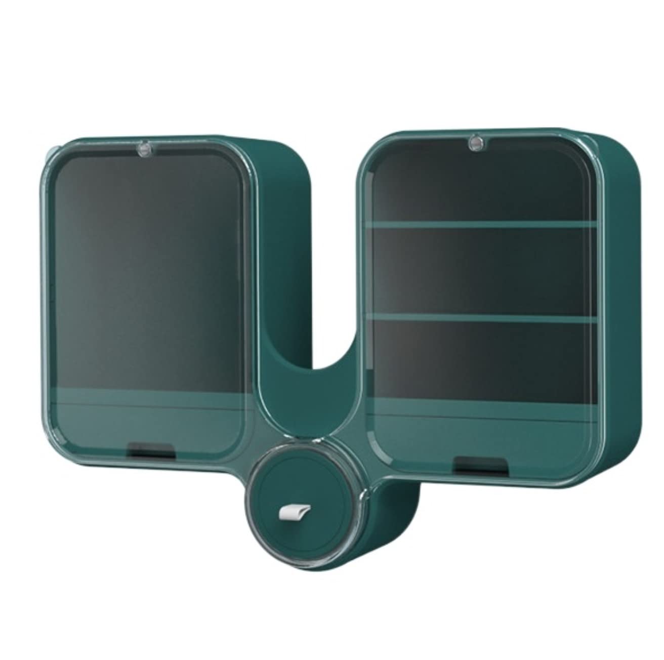 Makeup Organizer Cosmetics Organizer Bathroom Wall-mounted Cosmetic Storage Box Skin Care Product Rack Makeup Organizer Make Up Organizers And Storage (Color : Green, Size : 45.5 * 11.5 * 32.5cm)