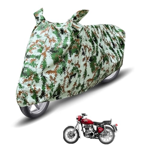 Image of Auto Hub Waterproof Bike Cover Compatible with RE Electra Twin Spark Dustproof, UV Protection Two Wheeler Bike Twin Spark Cover - Forest