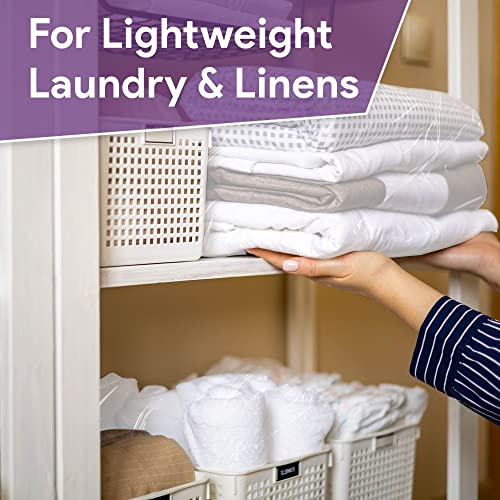 7-10 Gallon Clear Trash Can Liners, 100 Count - 24" X 24" High Density Trash Bin Bags For Lightweight Garbage - Wastepaper Basket Bin Liners, Shredder Bags, Bathroom, Office - 8 Micron Thick #TOP2