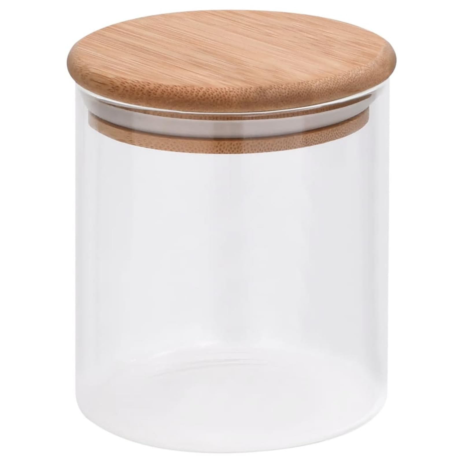 Homgoday Mobili - Tarros de cristal con tapa de bambú, 10 unidades, 600 ml, muebles de interior para salón, oficina, dormitorio