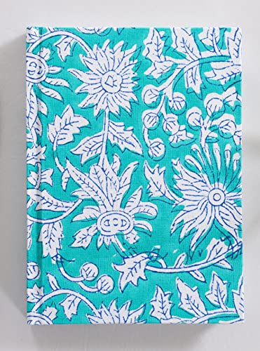 Image of Ravaiyaa - Attitude is everything Hand Block Printed Fabric Journal Handbound Notebook Gifts for Writers Recycled Paper Notebook Diary