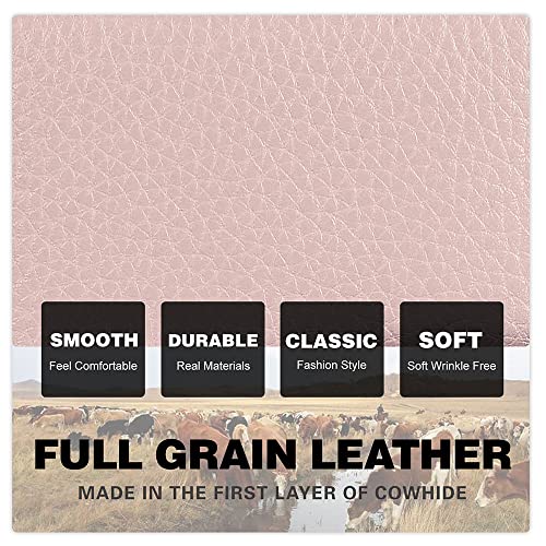 Full Grain Leather Kiss Lock Wallet for Women Small Kiss Clasp Coin Purse Red Bifold Card Holder with Rfid Blocking 6