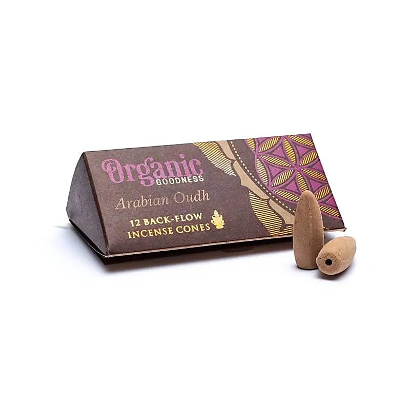 Räucher Set Arabisches Oudh natürliche Rückfluss Räucherkegel - 24g + Selenit T