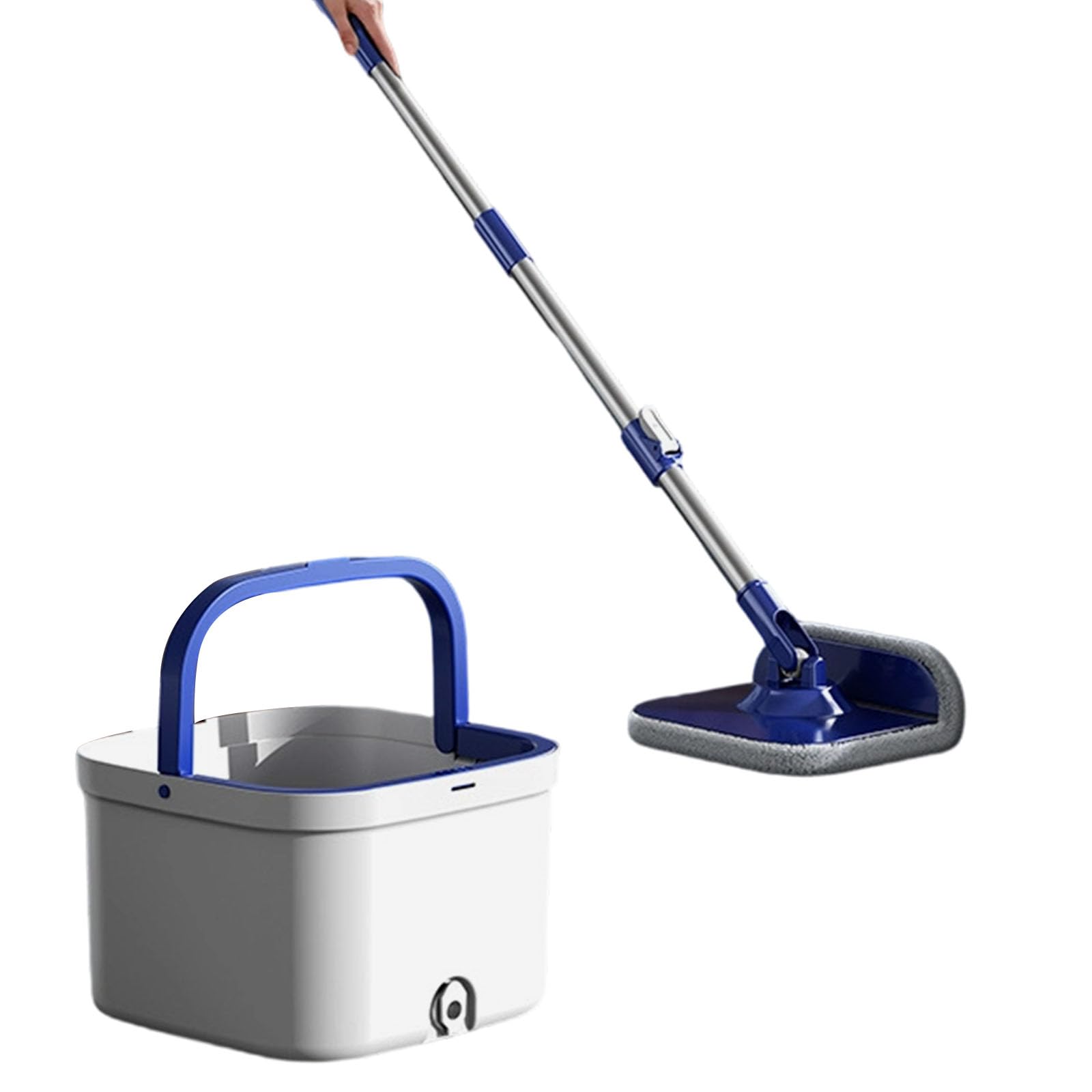 Comprehensive Whirling Turn Wipe Thin Levelhead for Under Furniture Cleansing Cleansing Bucket Grasps Complimentary Press Structure Dry Wet Use Turn Wipe with Bucket Grasps