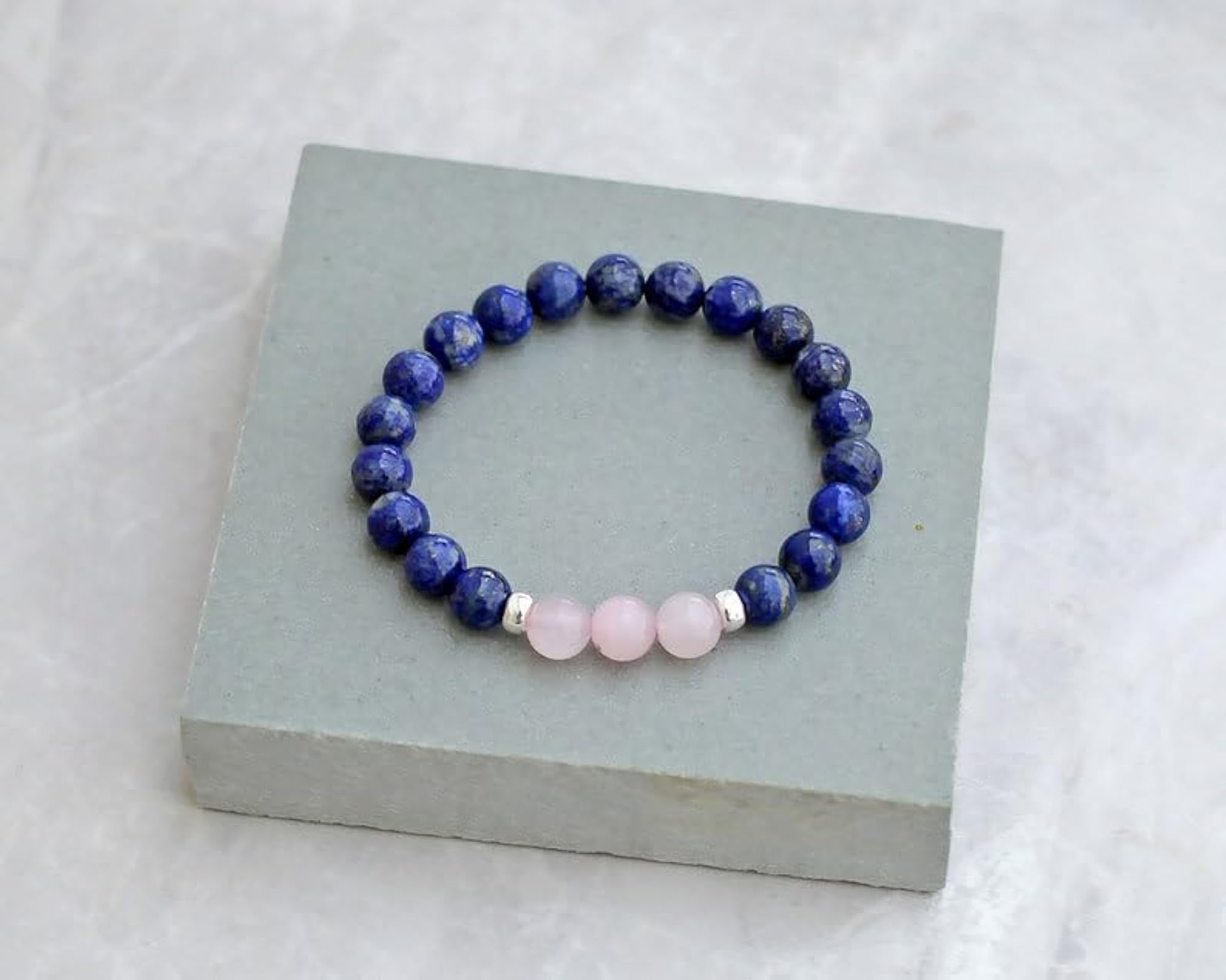 Unisex Natural Moonlight Quartz 8mm Round Beads Stretchable Bracelet