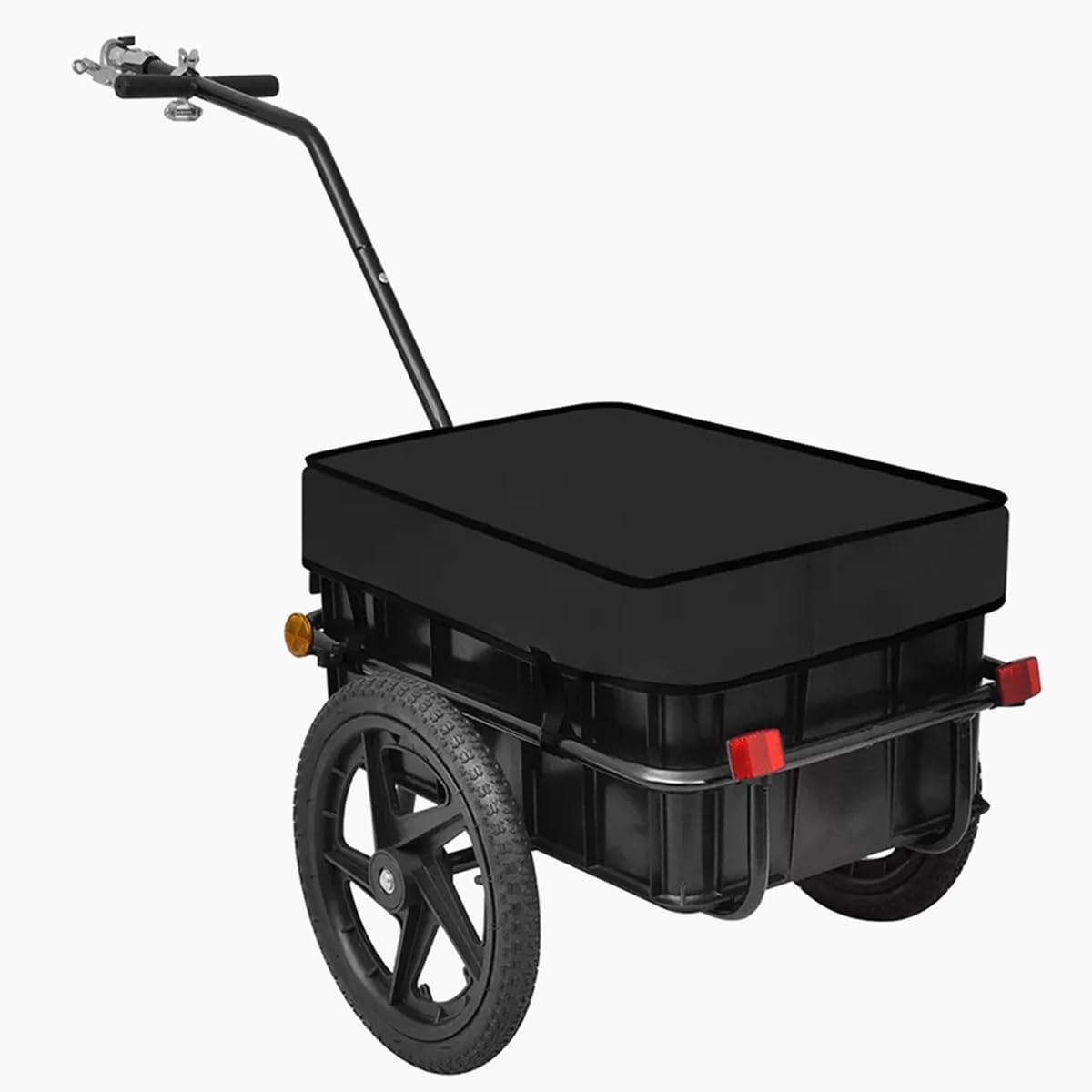 Remolque de bicicleta para niños, vagón trasero de carga con enganche de remolque, carrito de mano plegable, capacidad de 110 libras para exteriores y viajes