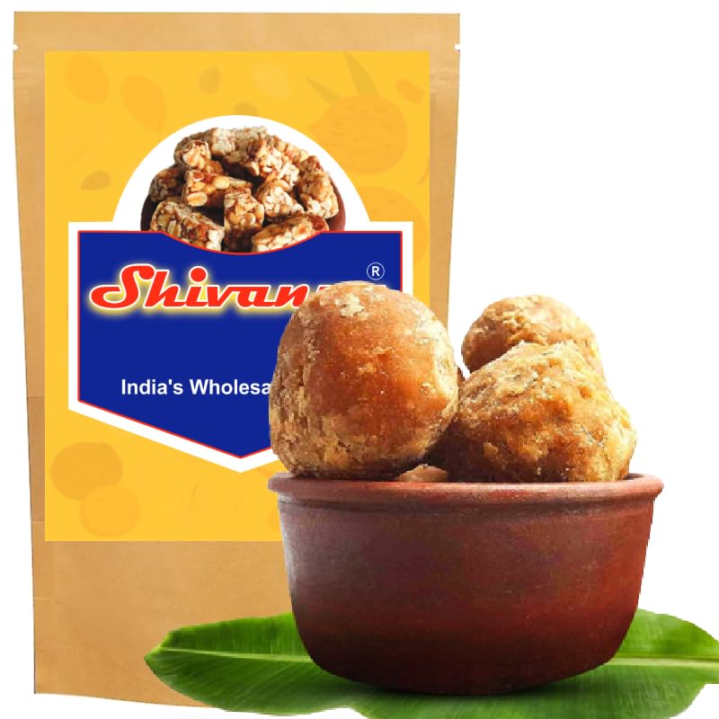 Shivanya Mart Sugarcane Jaggery 1 KG | Pure Jaggery 1 KG | First Quality Jaggery | Nayam Vellam | Gud Bheli | Sugar Jaggery - 1 KG