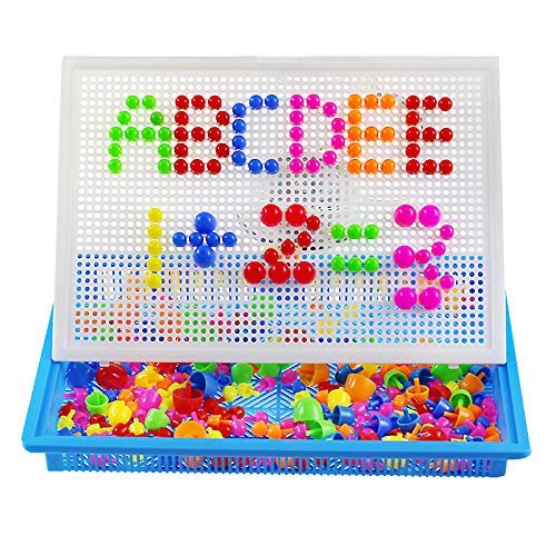 Jeu De Mosaïque Clous Champignons 888 Pièces – Bricolage Créatif Pour Enfants 3-8 Ans