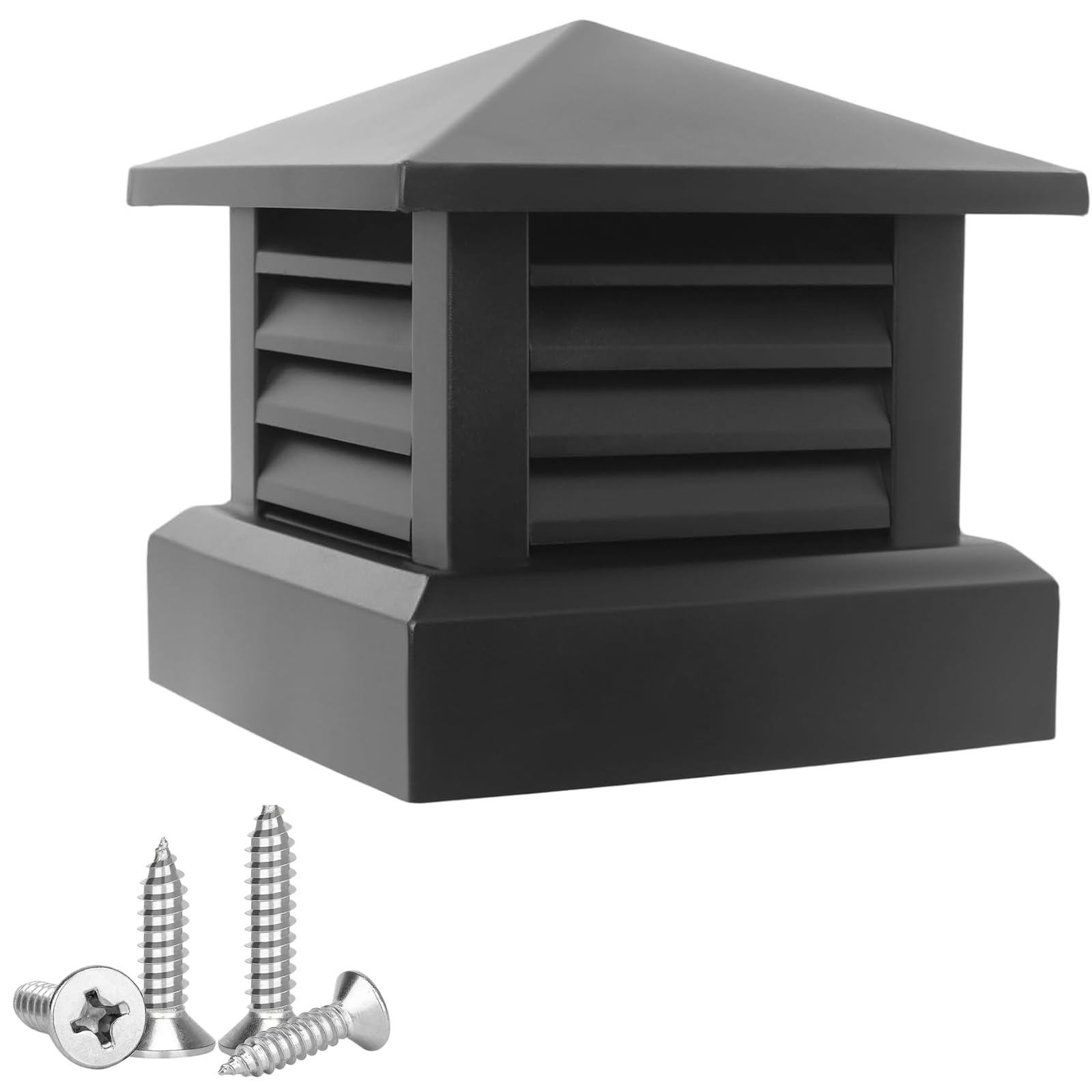 GYEQXKT Chimney cap,Premium Aluminum Roof Cowl Square Chimney Rain Cover with Bird Guard Ventilat Cap for Roof Protect (25x25cm) Weatherproof Chimney Accessory
