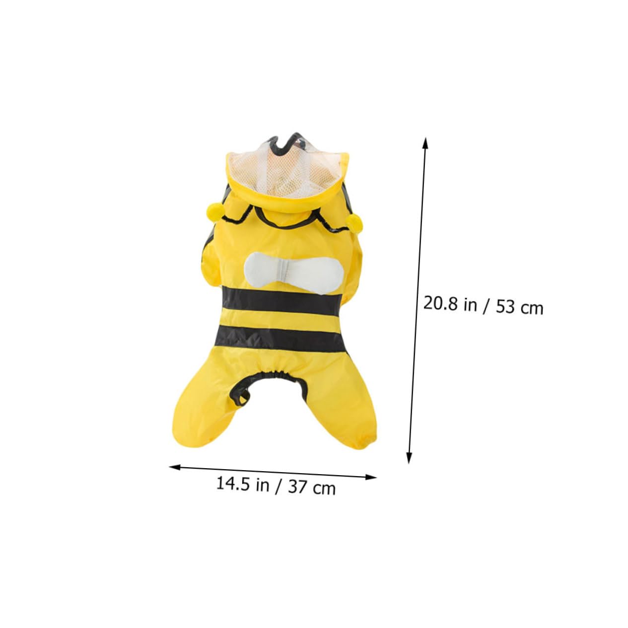 Angoily 3pièces Manteau De Pluie pour Chien Abeille avec Capuche Vêtement Étanche Et Léger pour Chiens De Moyenne à Petite Poncho Pratique pour Jours Pluvieux Et Neigeux