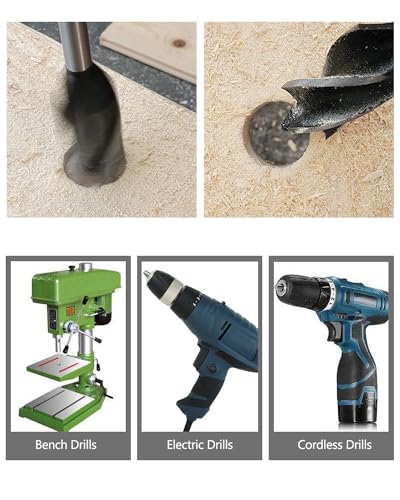 XFLYP 9PCS Wood Drill Bit, Bit Sets with High-Carbon Steel Fast Cut Four Blade Design Reaming Auger, Accessories Rotary Impact, 10/12/14/16/18/20/22/25/32mm 5 XFLYP 9PCS Wood Drill Bit, Bit Sets with High-Carbon Steel Fast Cut Four Blade Design Reaming Auger, Accessories Rotary Impact, 10/12/14/16/18/20/22/25/32mm - Image 5