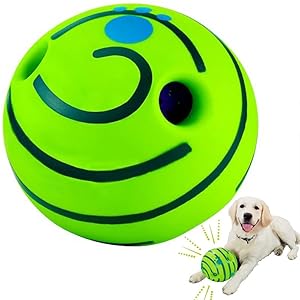 WADY Wobble Giggle Dog Ball,Interactive Dog Toys Treat Ball,Medium Dogs Favorite Gift Ball,Waggle Ball,Interactive Ball for Dog,Funny Toys Funny Puzzle Training for Puppies
