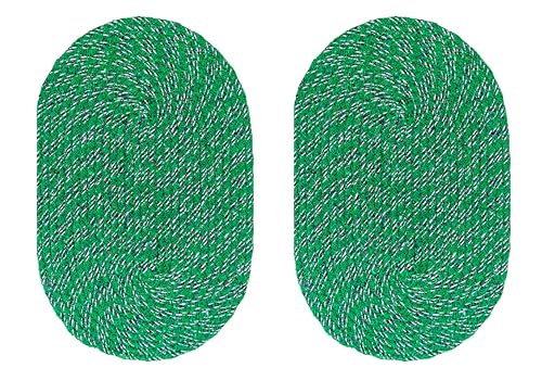 Image of Doormats for Bathroom|Doormats| Handmade Cotton Doormat | Quick Dry, Washable Door Mat for Home, Bathroom & Bedroom (33X53 CM)(Green-2)