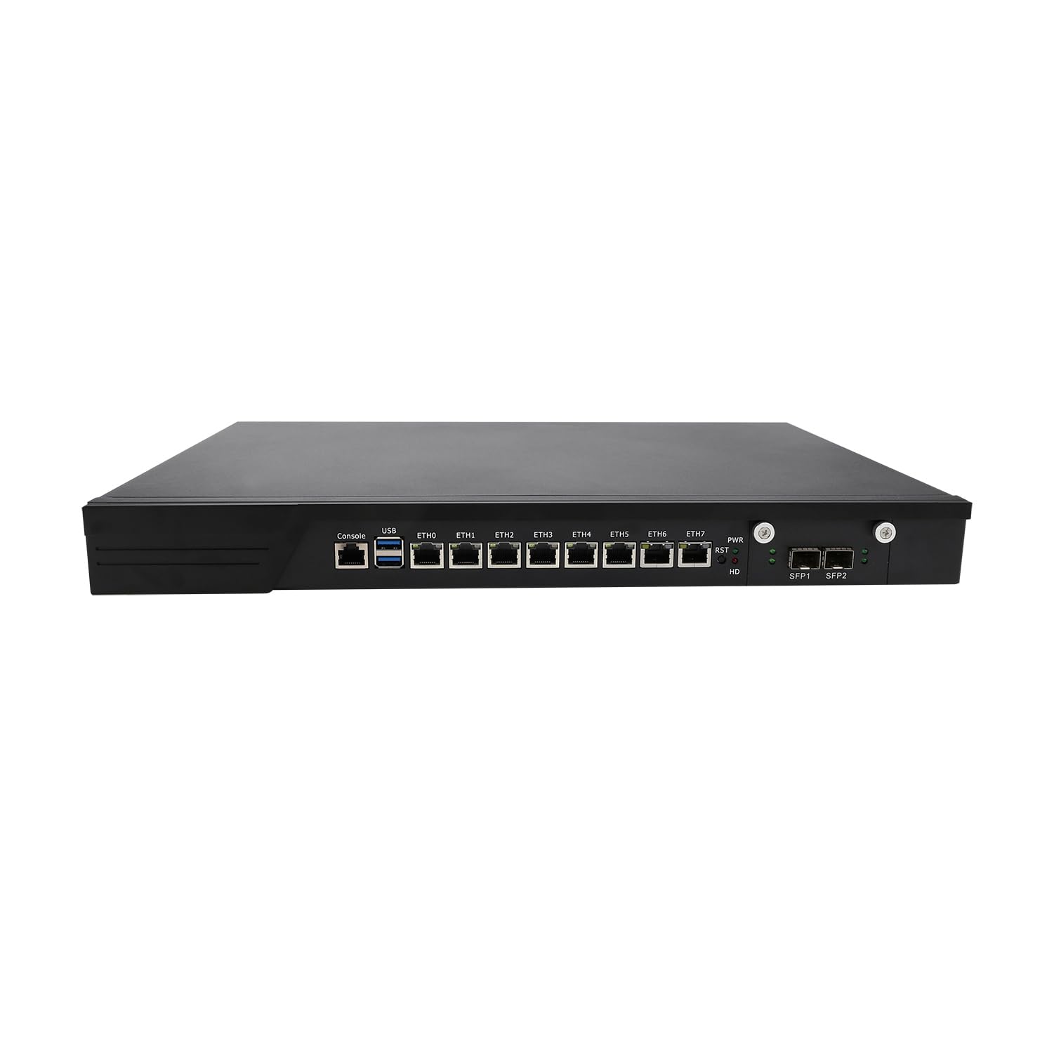 1U Firewall Appliance, PFSense, Mikrotik, OPNsense, VPN, Network Rackmount, Core I7 7700, RJ10, AES-NI, 8 x I211 LAN, 2 x SFP+ 10GbE 82599ES, 16G RAM, 256G SSD