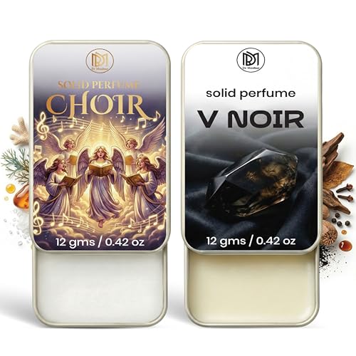 Image of Dr.Mashur Solid Perfume |V Noir&Choir Alcohol Free Wax Perfume Balm, Long Lasting | Pocket Tin 12g, Pack Of 2| Non Greasy Smooth Glide, Travel Friendly Men And Women
