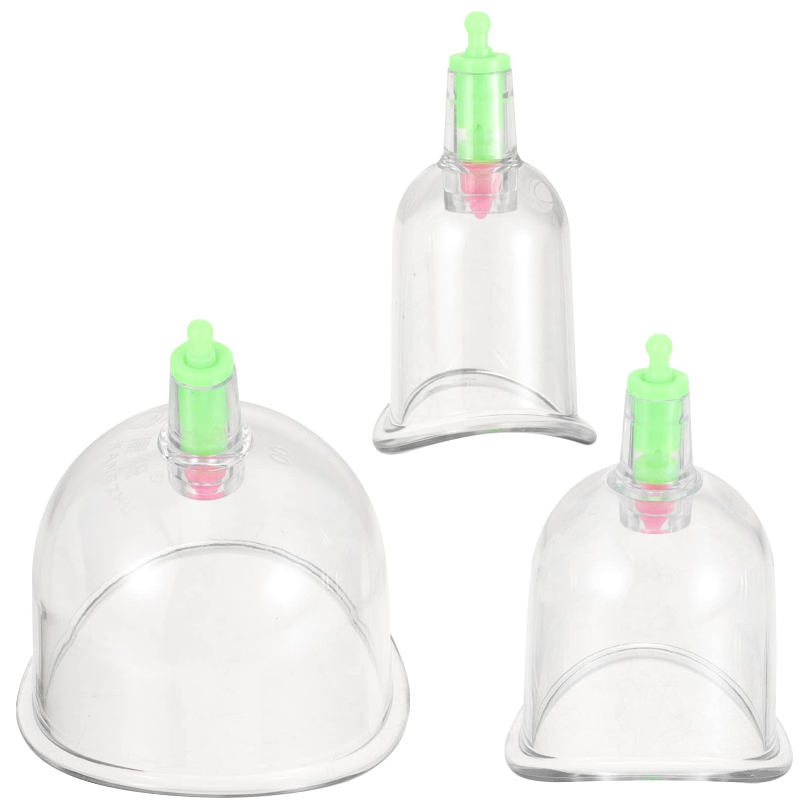 ULTECHNOVO Vacuum Pot 3Pcs Cupping Vacuum jar Pump Massager Cups  Breastfeeding Suction Pump Body Massage Tool Vacuum Suction Cups Beauty kit  Massage