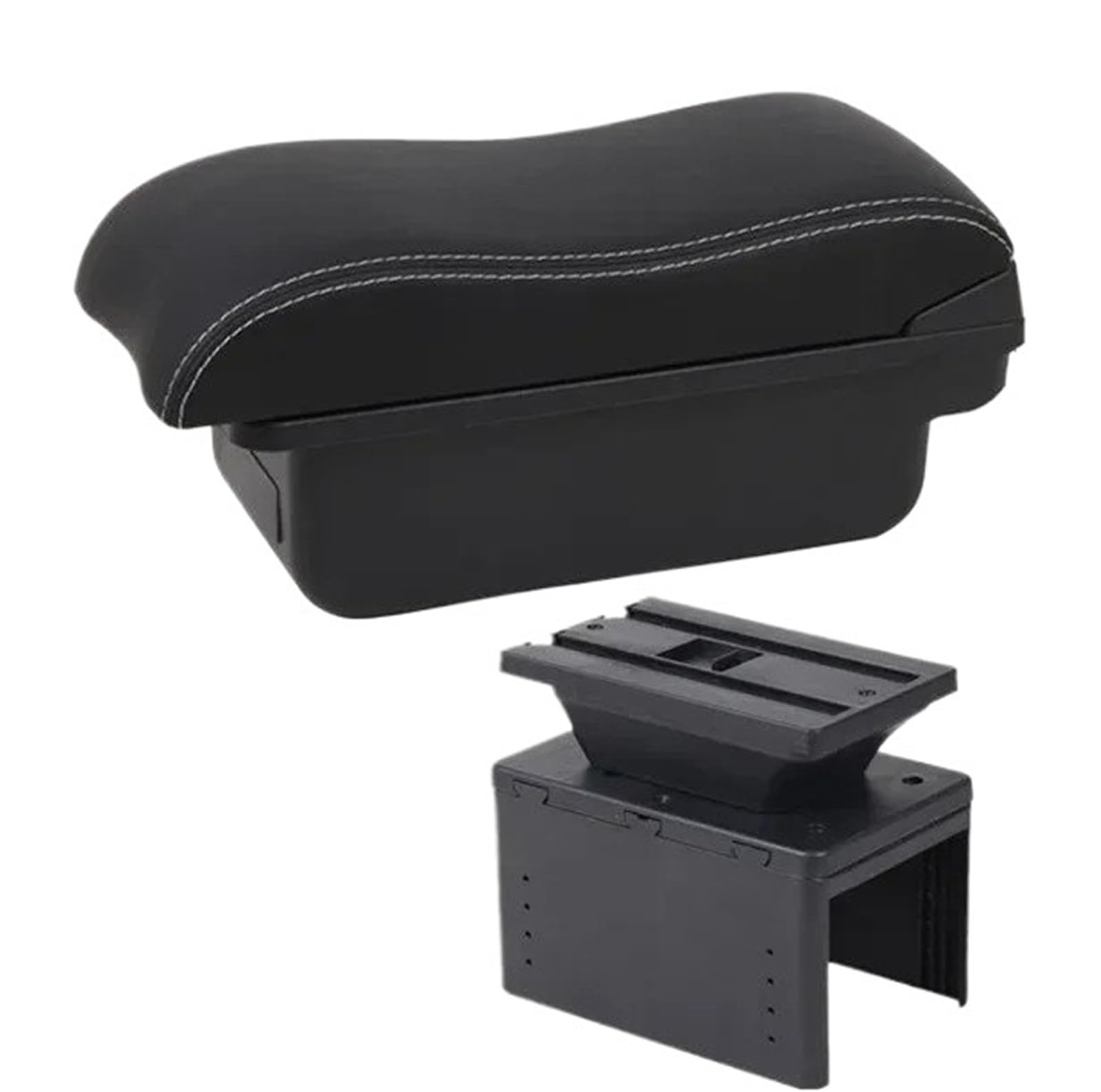 AWGNTQQ Car Armrests For Seat For Leon Mk2 Car Armrest Box Central Storage Interior Retrofit Parts Accessories(A3 white line No USB)