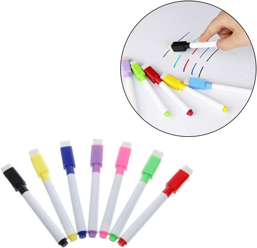 Miniatura 3 de YSSZAM 5 marcadores de pizarra blanca borrables de tinta negra, tamaño fino, mano de obra creativa y exquisita, marcadores de borrado en seco y