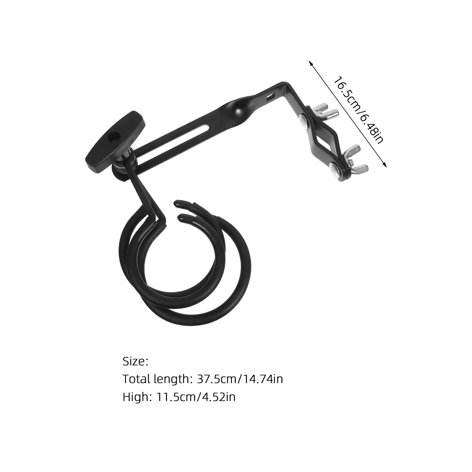 Supporto per Sordina a 3 Posti Clip per Trombone e Ottoni | Metallo Nero, Portatile e Leggero, Installazione Sicura, per Trasporto Musicale e Studio