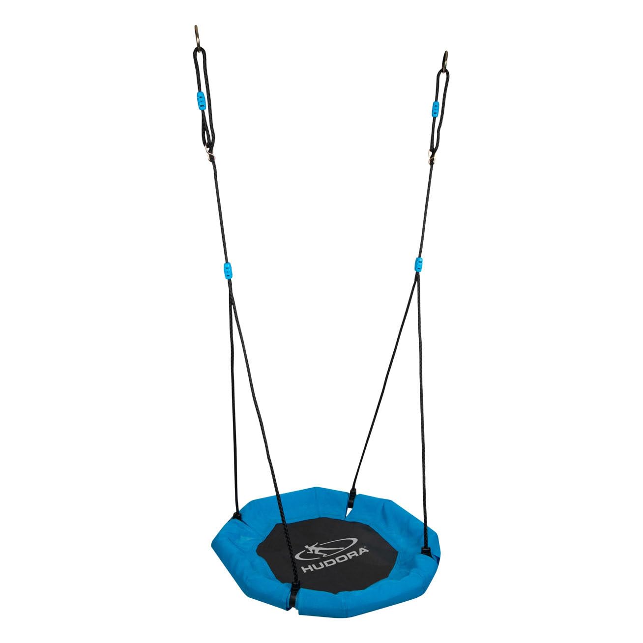 Hudora 72176 Octagon Balançoire nid d'oiseau, Noir/Bleu, 70 cm