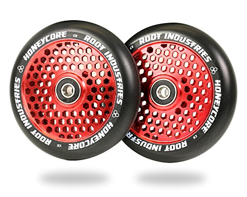 Roues de scooter Root Honeycore 110 mm rouge de trottinette