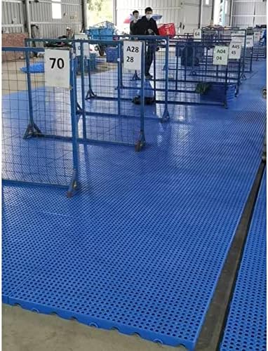 Modular Plastic Pallets for Basement & Warehouse Storage, Interlocking Moisture-Proof Deck Mat, Durable Polyethylene Grid Shelves Pad (100x60x3cm)