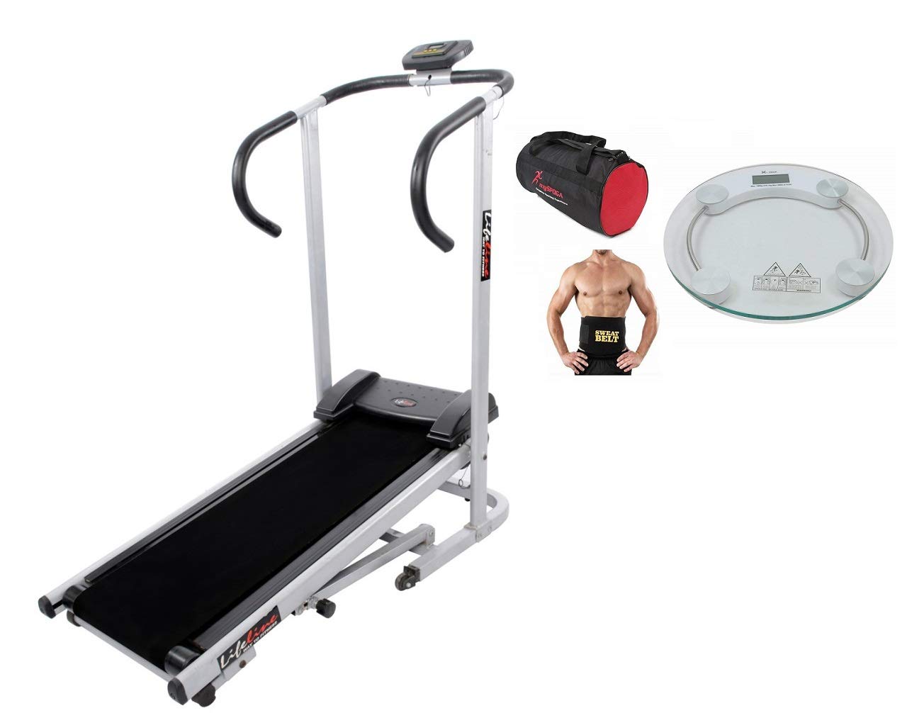 Buy Lifeline MYSPOGA_1515923 Other Manual Jogger Treadmill, Weighing